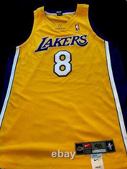 Kobe Bryant Signé Autographié Rare Authentic Gold Nike Pro Cut Jersey #8 Psadna