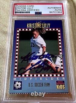 Kristine Lilly Auto Signé 1994 Sports Illustrated For Kids Rookie Card Psa/adn