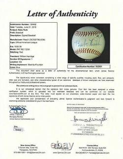 La Plus Belle Babe Ruth Single Signé Ligue Américaine Baseball Psa/dna Mint 8
