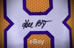 Lakers Kobe Bryant Autographié Signé Jersey Jaune Encadrée Psa / Adn B11902 # 8 Coa