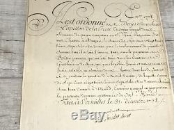 Le Roi Louis Xviii, 1778 Document Signé, Psa / Adn Assermentée