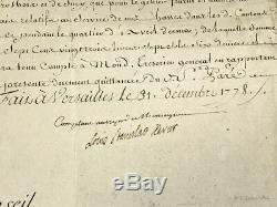Le Roi Louis Xviii, 1778 Document Signé, Psa / Adn Assermentée