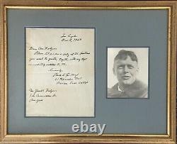 Lettre manuscrite et signée de Charles Lindbergh, autographiée PSA DNA