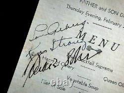 Lou Gehrig Psa/dna Certifié Authentique Signé 1935 Menu Autographié Rare