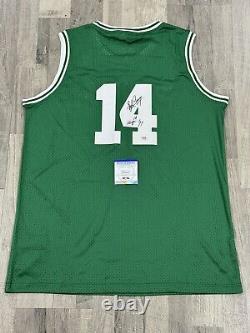 Maillot Mitchell & Ness signé autographié par Bob Cousy avec certificat d'authenticité PSA/DNA pour les Boston Celtics