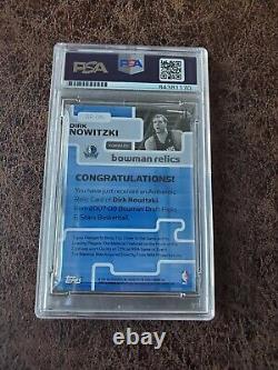 Maillot de jeu porté par Dirk Nowitzki de Bowman 2007 #BRDN - Certifié PSA/DNA - Autographe des Mavericks