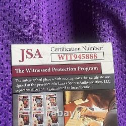 Maillot dédicacé de Jerry West certifié JSA et carte autographe certifiée PSA/DNA
