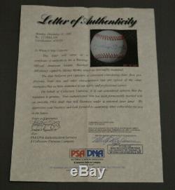 Mantle Yankees Signe Mickey Autographed Baseball Auto Avec Psa / Adn Coa Lettre