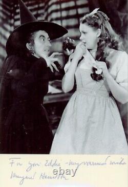 Margaret Hamilton (Le Magicien d'Oz) a signé l'Autographe de la Méchante Sorcière de l'Ouest avec PSA DNA