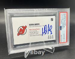 Martin Brodeur NJ Devils PSA/DNA 10! Carte de visite authentique signée autographiée.