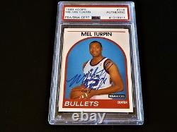 Melvin Turpin 1989 Hoops #316 Autographied Card Bullets Auto Mel Nba Psa/adn Rare