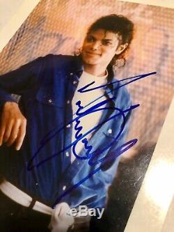 Michael Jackson Vintage Autographié 8x10 Coa Psa / Adn
