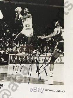 Michael Jordan Originale 1984-1985 Rookie Card Photo Dédicacée Rc Psa / Adn Auto Bulls