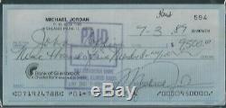 Michael Jordan Signé 1989 Chèque Personnel Psa / Adn Certifié Rare! Autographié