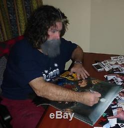 Mick Foley 3x Faces Signé 16x20 Photo Psa / Dna Coa Wwe Image Autograph Ecw Wcw