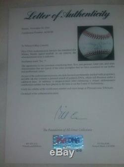 Mickey Mantle Autographié Au Baseball-psa / Dna-rare, Inscription N ° 7! Salut Grade
