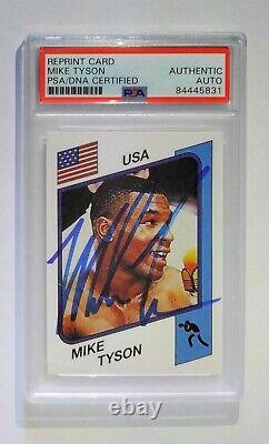 Mike Tyson A Signé 1986 Panini Supersport Boxing Retro Auto Psa/adn Authentic