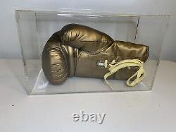 Mike Tyson A Signé Autographied Gold Boxing Glove Auto Dna Coa Avec Case