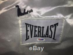 Muhammad Ali Authentique Autographié Signé Everlast Boxing Robe Psa / Adn 4a01704