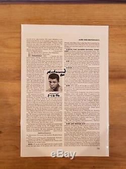 Muhammad Ali Signé Autographié Photo World Book Page Psa Adn Quickopinion Coa