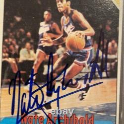Nate Archibald dédicacé 1975 Topps basket-ball PSA/DNA encapsulé autographe