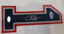 New Jersey Nets Vince Carter Autographié Signé Jersey Blanc Psa / Adn 141208