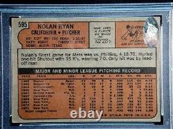 Nolan Ryan Psa/dna Certified Authentic 1972 Topps Signed Card #595 Autographed