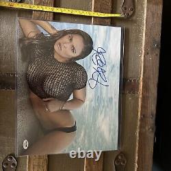 PHOTO dédicacée signée RONDA ROUSEY 11x14, championne UFC/WWE en bikini PSA DNA