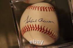 PSA/DNA Hank Aaron Auto Bal signé de baseball signé Milwaukee & Braves