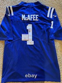 Pat Mcafee Autographié/signé Indianapolis Colts NFL Jersey Psa/dna Authentic