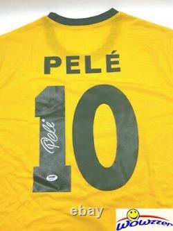 Pele #10 Authentique Signé Brésil Soccer Jersey Dna Psa Authentifié Coa Auto