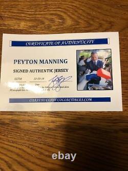 Peyton Manning Autographié Reebok Game Jersey Psa/dna Coa