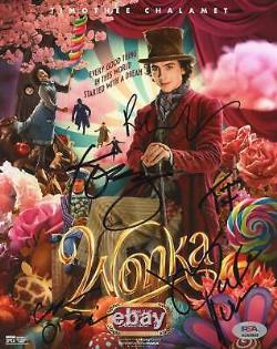 Photo dédicacée signée Wonka Cast 8x10 PSA/DNA Authentifié