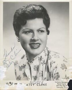 Photo promotionnelle autographiée signée par Patsy Cline pour Decca Records avec certification PSA DNA