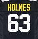 Pittsburgh Steelers Ernie Holmes Autographié Signé Noir Jersey Psa / Adn 143299