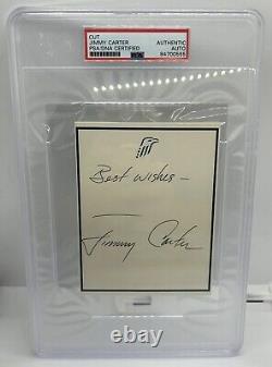 Président Jimmy Carter Signé Coupe Autographié Adn Psa Rare Pleine Signature