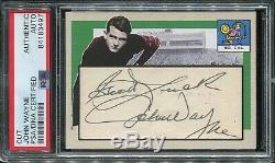Psa / Adn 1955 All-américain Topps John Wayne Usc Autographié Cut Carte Signature