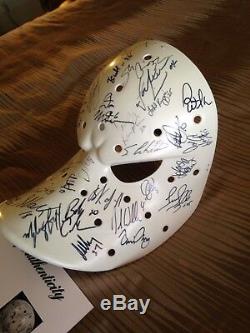 Psa / Adn Certifié 1993-1995 Ducks D'anaheim Équipe Complète Autographié Masque De Hockey