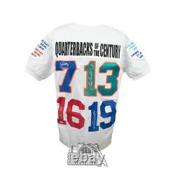 Quarterbacks Of The Century Autographed Custom White Football Jersey Psa/dna Loa