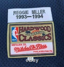 Reggie Miller Signé Indiana Pacers Jersey Mitchell & Ness 1993-1914 Psa / Adn