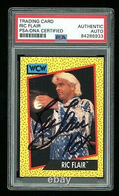 Ric Flair Psa/adn 1991 Impel Wcw #36 Autographied Auto Card Hof Wwf