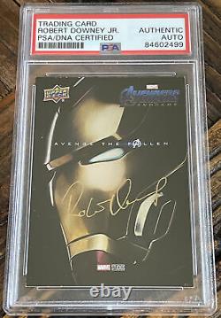 Robert Downey Jr Autographié 2020 Deck Supérieur Marvel Iron Man Auto Signé Psa/adn