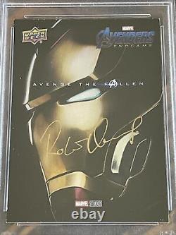 Robert Downey Jr Autographié 2020 Deck Supérieur Marvel Iron Man Auto Signé Psa/adn