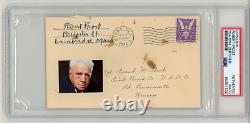 Robert Frost a signé et adressé à la main une enveloppe autographiée PSA DNA encastrée