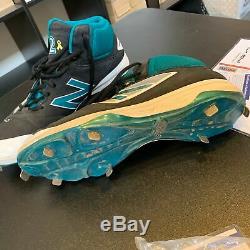 Robinson Cano Signé Jeu Crampons D'occasion Chaussures (2) Seattle Mariners Psa Adn Coa