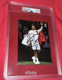 Roger Federer PSA/DNA Champion de Wimbledon Photo dédicacée et signée