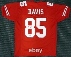 San Francisco 49ers Vernon Davis Signé Red Jersey Psa/dna 16454