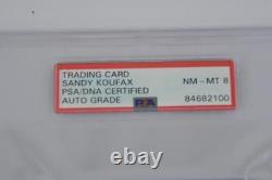 Sandy Koufax Autograph Psa Adn 1982 Tcma Psa/adn Encapsulation