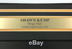 Seattle Sonics Shawn Kemp Autographié Signé Jersey Blanche Encadrée Psa / Adn 97706