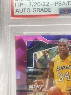 Shaquille O'Neal 2019-20 Panini Prizm Pink Ice Auto Hard Signed #11 PSA/DNA 10 <br/> 
   <br/> Shaquille O'Neal 2019-20 Panini Prizm Rose Glace Autographe Dur Signé #11 PSA/DNA 10